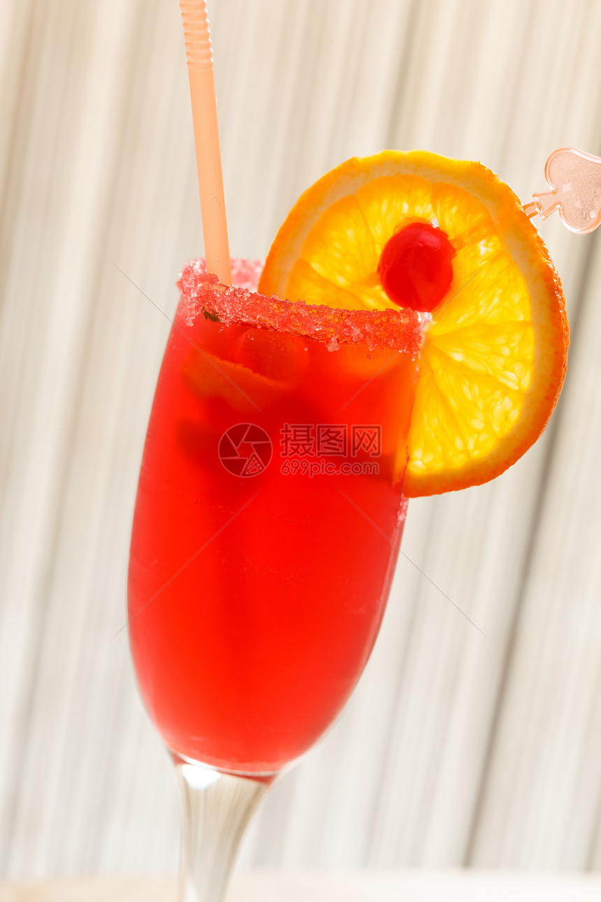 橙色红鸡尾酒奢华白色热带游客派对假期玻璃日出红色橙子图片