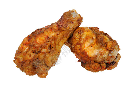 鸡翅营养食物白色烧烤背景图片