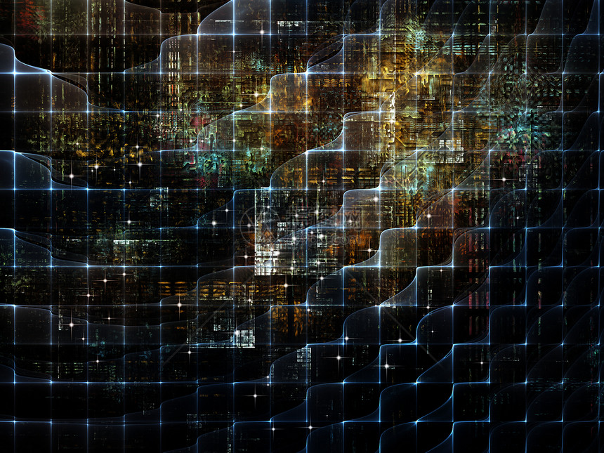 技术胶质设计网格机械网络工业矩形电脑元素图片