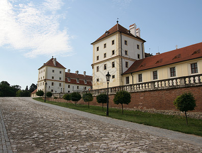 城堡路面建筑贵族铺路背景图片