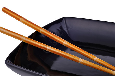 筷子和餐具背景图片