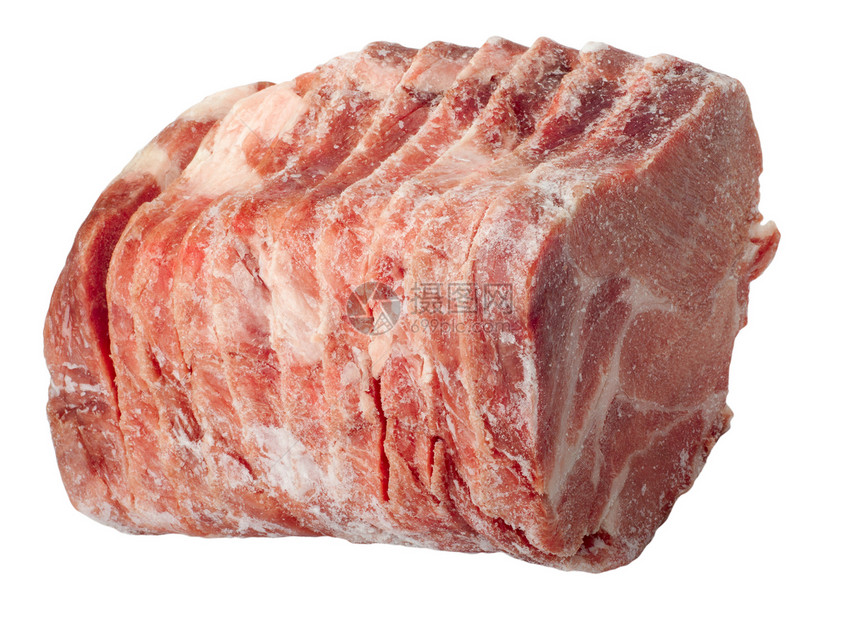冻肉腰部牛扒红色猪肉粉色白色食物图片