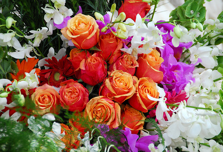 结婚玫瑰花束背景图片