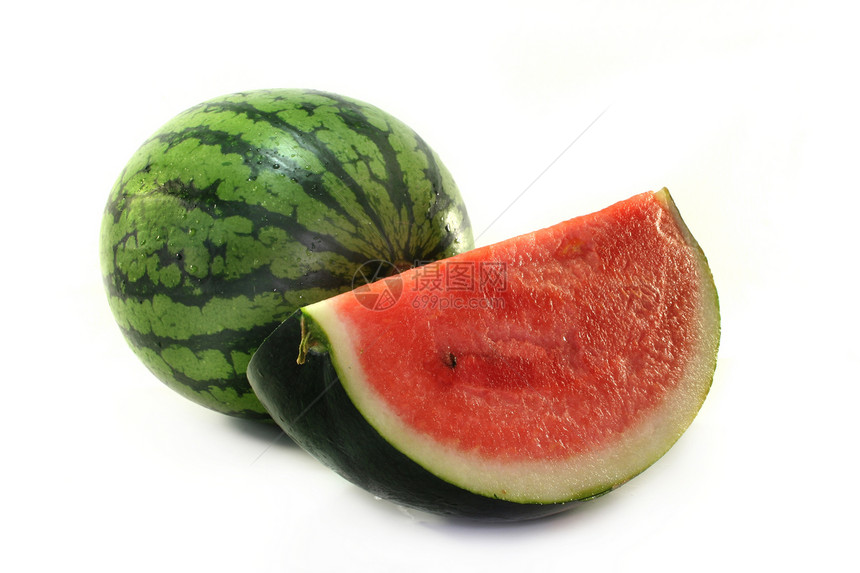 水瓜健康维生素红色饮食水果绿色果肉图片