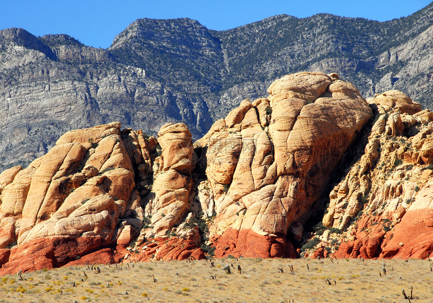 红岩峡谷场景风景沙漠天空砂岩红色岩石石灰石国家爬坡道图片