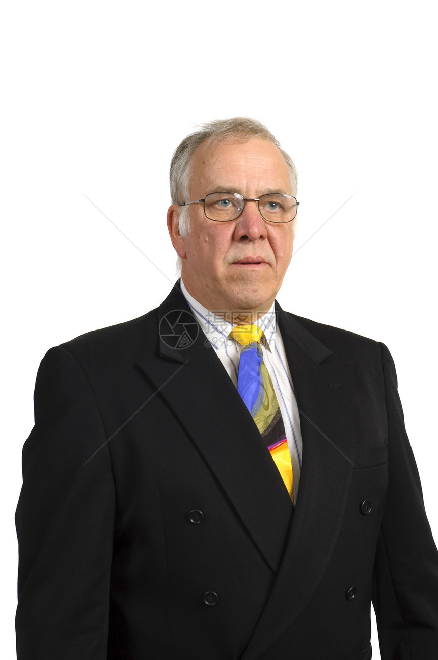 白人商务人士男性眼镜套装领带男人图片