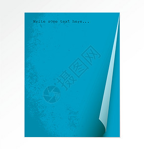 蓝色样本2012蓝纸写作样本记事本营销笔记滚动床单阴影曲线笔记本插画