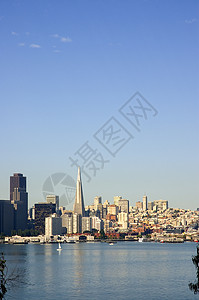 加利福尼亚州旧金山早间天际线背景图片