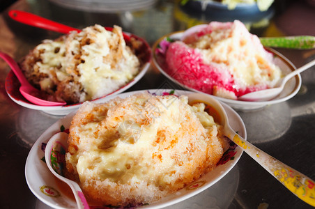 泰式的冰奶餐厅香草菜单薄荷巧克力冰淇淋甜点食物角落焦糖背景图片