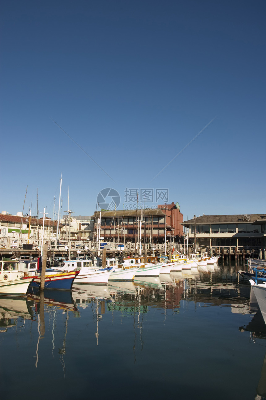 旧金山港旅游码头餐厅安全风景食物港口避风港船舶舰队图片