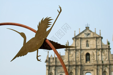 保罗科埃略埃格雷特和大教堂标志宗教金属建筑世界苍鹭地标雕刻塑像游客石头背景