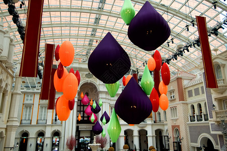装饰气球商业紫色建筑城市粉色大厅建筑学广告玻璃地标高清图片