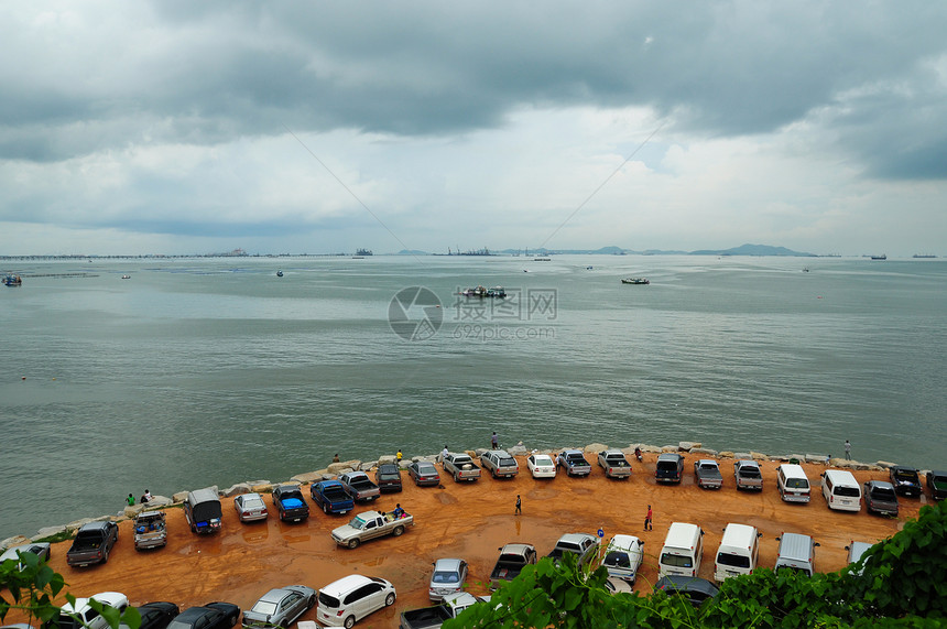 泰国班干海滩的景象旅游停车场酒店建筑学城市景观天空图片