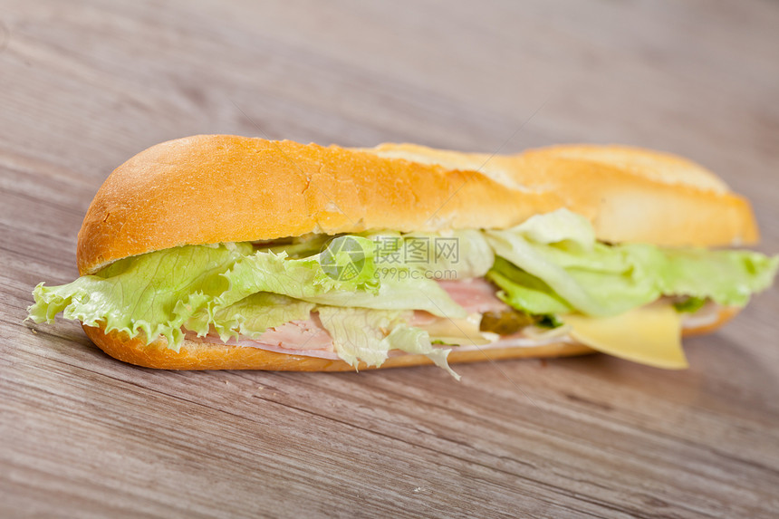 桑威奇火腿食物饮食沙拉面包图片