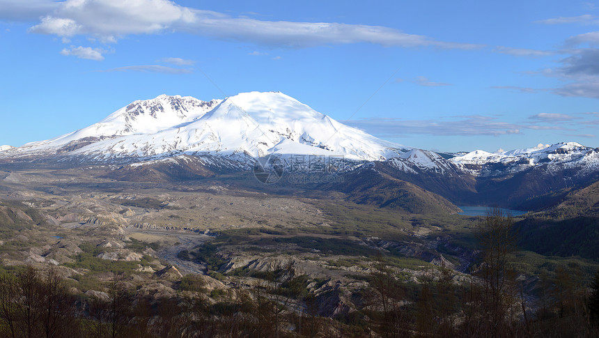 华盛顿州圣海伦神与精神湖全景研究旅游火山环境乡村高峰景点景观科学活动图片