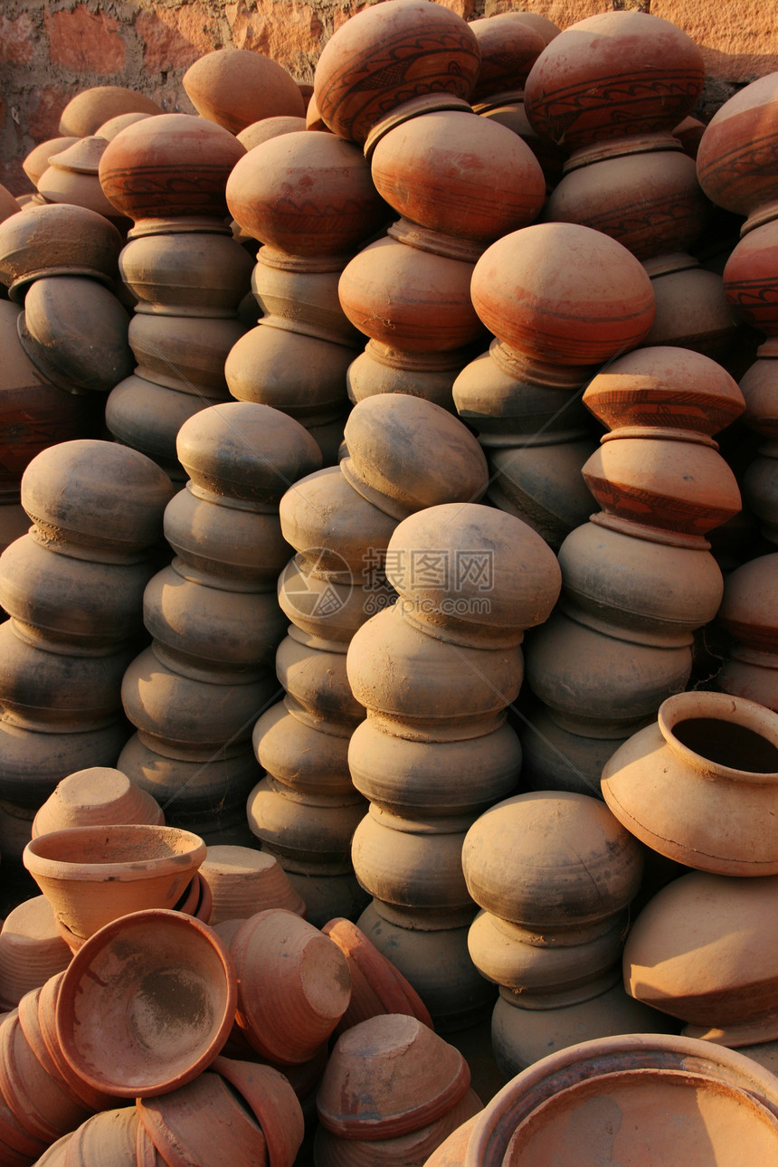 陶器工作甜点村庄棕色图片