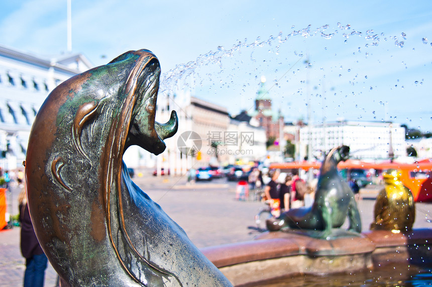 阿曼达城市地标青铜雕像建筑学雕塑纪念碑晴天女孩喷泉图片