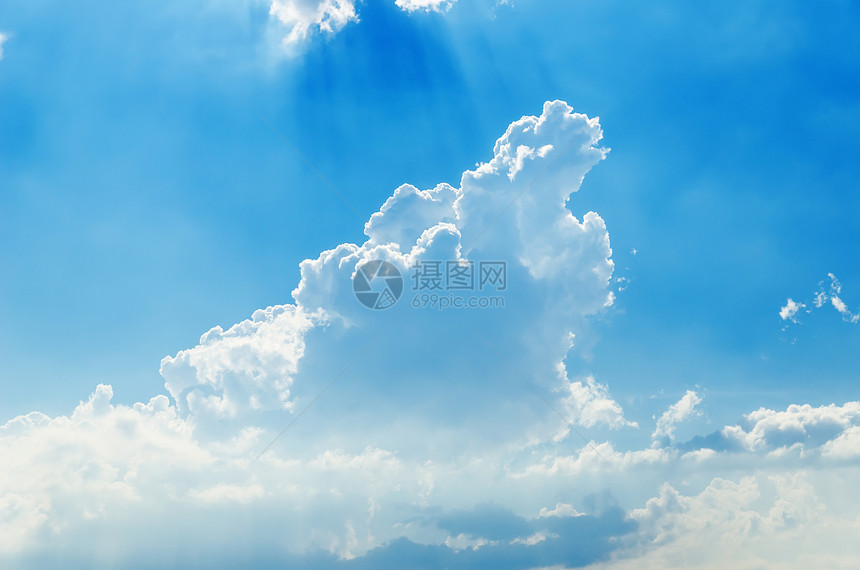 蓝云为好背景图片