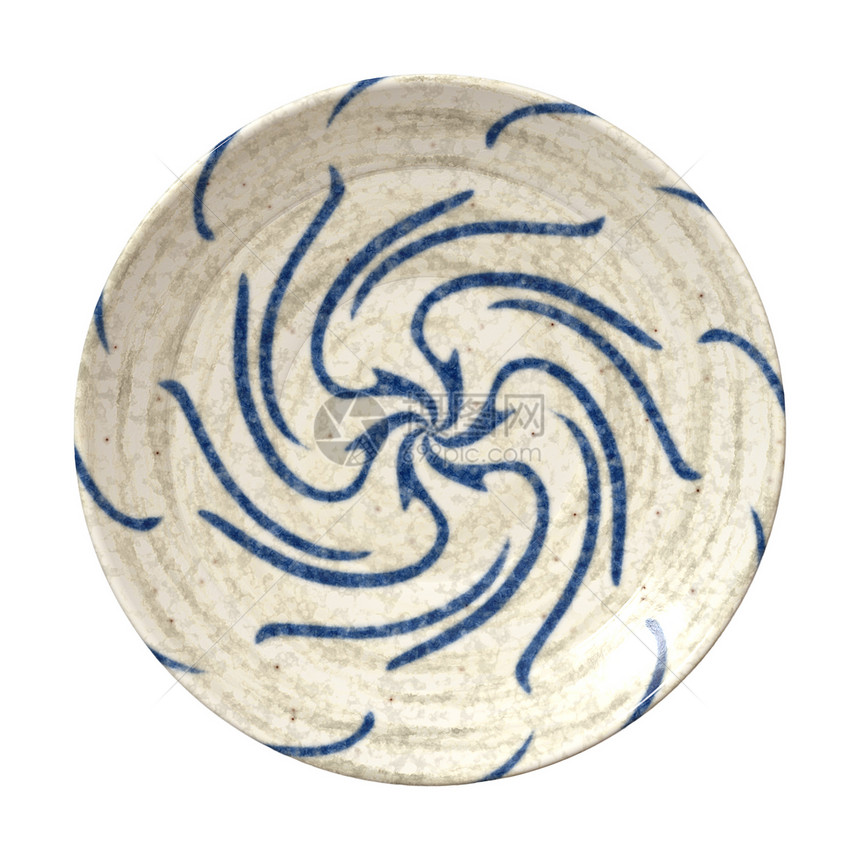 陶瓷板陶器充电器圆圈展示艺术品白色陶瓷盘子古董蓝色图片