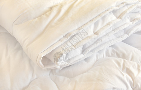 白质量白色卧室寝具家庭床单床罩羽绒被织物棉布背景图片