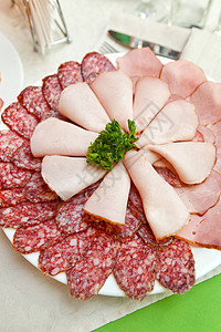 盘子上的肉食物餐厅香肠小吃火腿美食店铺菜单猪肉新年背景图片