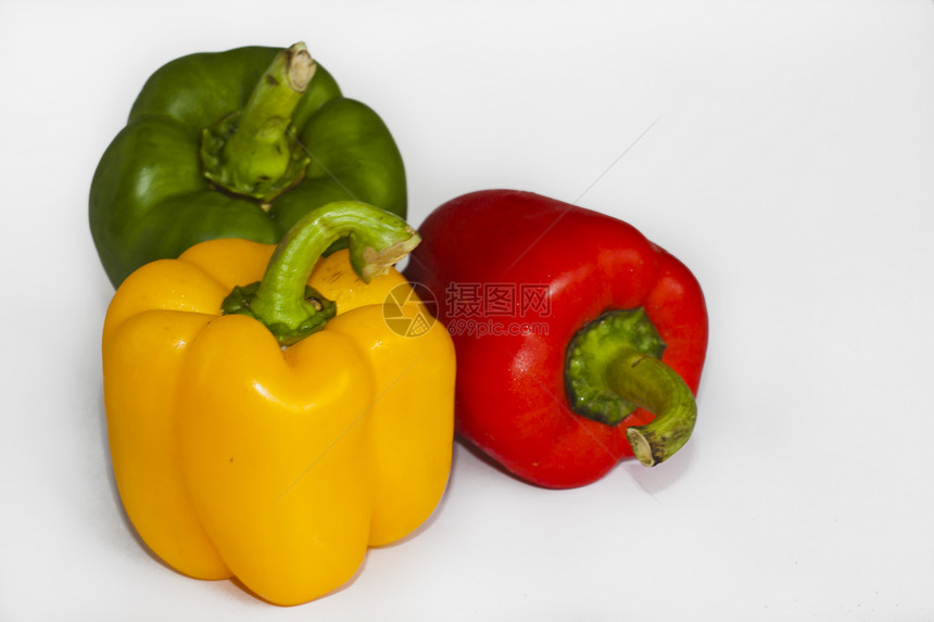色彩多彩的胡椒黄色红色绿色辣椒蔬菜营养美食香料厨房健康图片