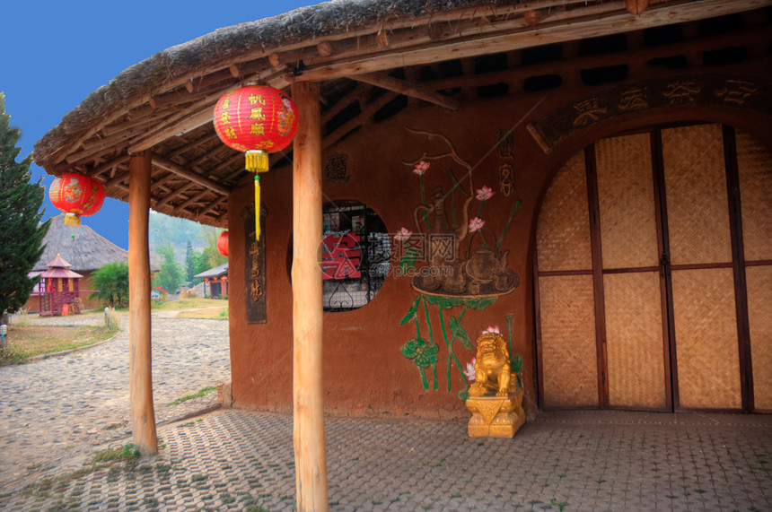 泰国金子遗产传统观光小路村庄建筑学上帝历史天堂图片