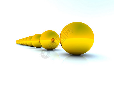 金色球体连续排列的金色球体背景图片