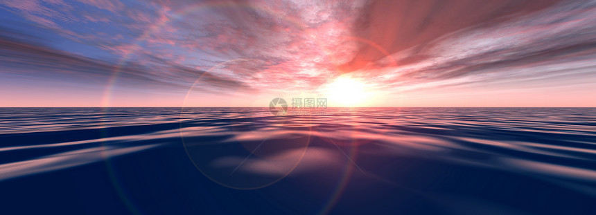 热带海洋全景自由太阳场景情绪风景地平线宽屏日落天空图片
