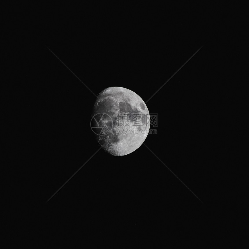 万圣节之夜与月月黑夜流星天空陨石月亮新月星星地平线月光水平亮度图片