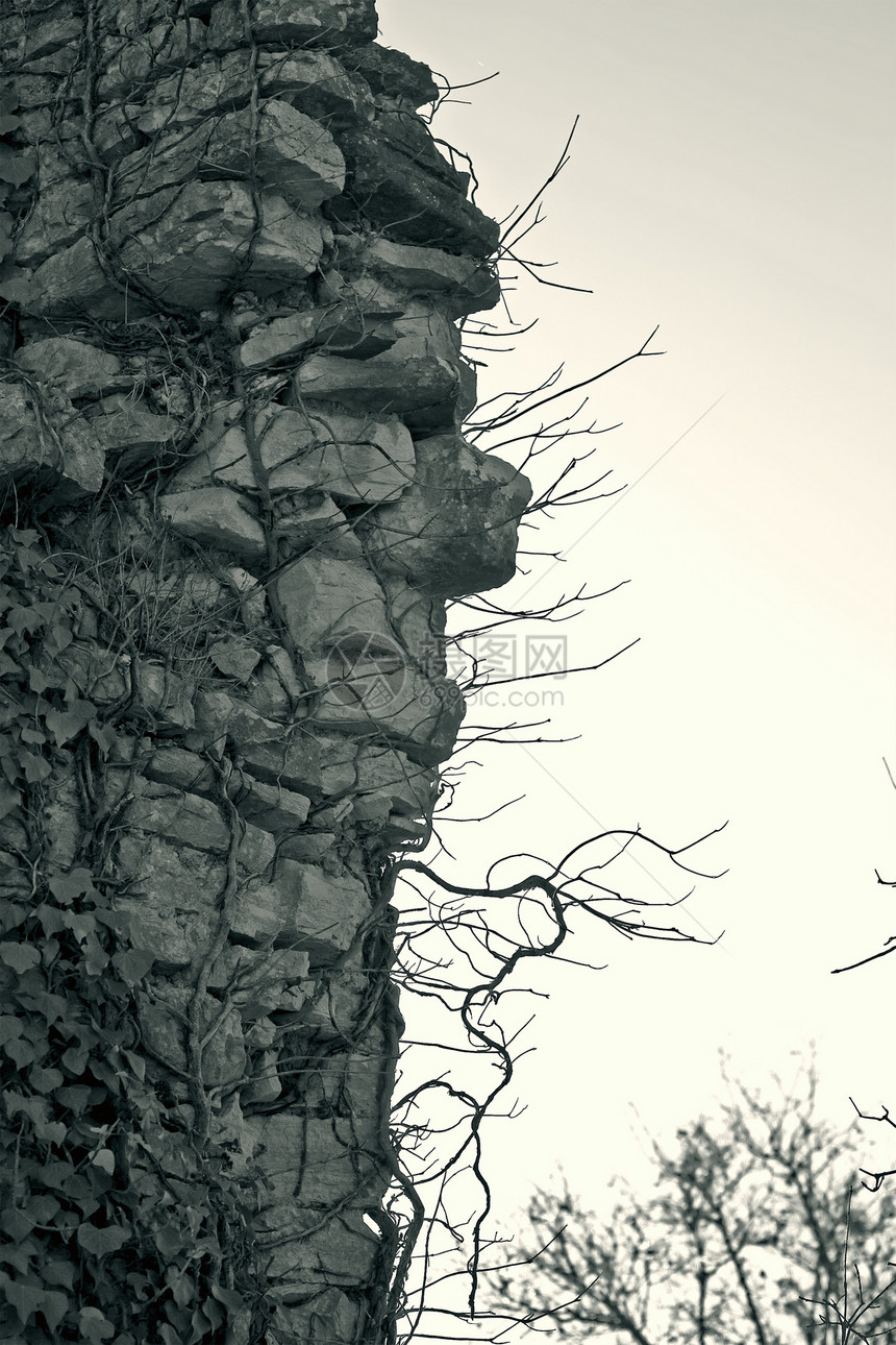 长墙围墙墙壁房子岩石天空城堡乡村骑士石头建筑异教徒图片