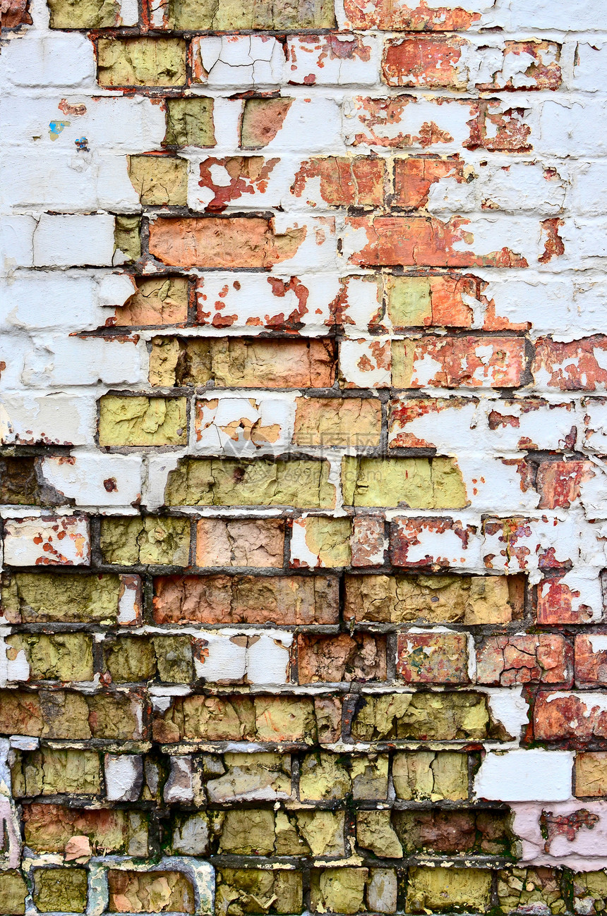 旧砖墙作为背景水泥瓦砾石工石墙斑点石匠城市墙纸历史纹理图片