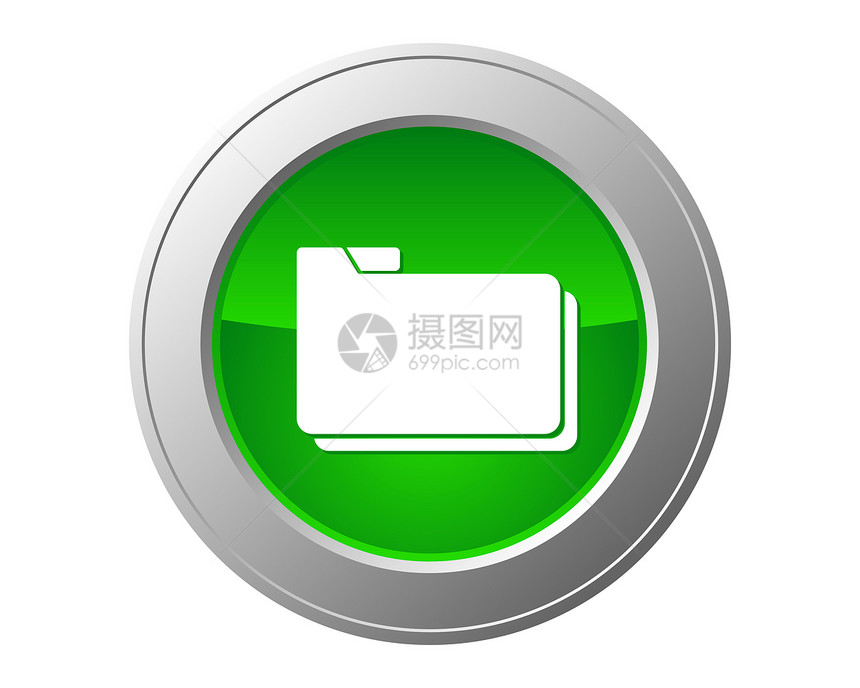 文件夹按钮圆形互联网电脑插图网络绿色网站图片