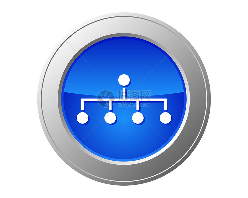 网络按钮互联网网站电脑插图圆形蓝色图片