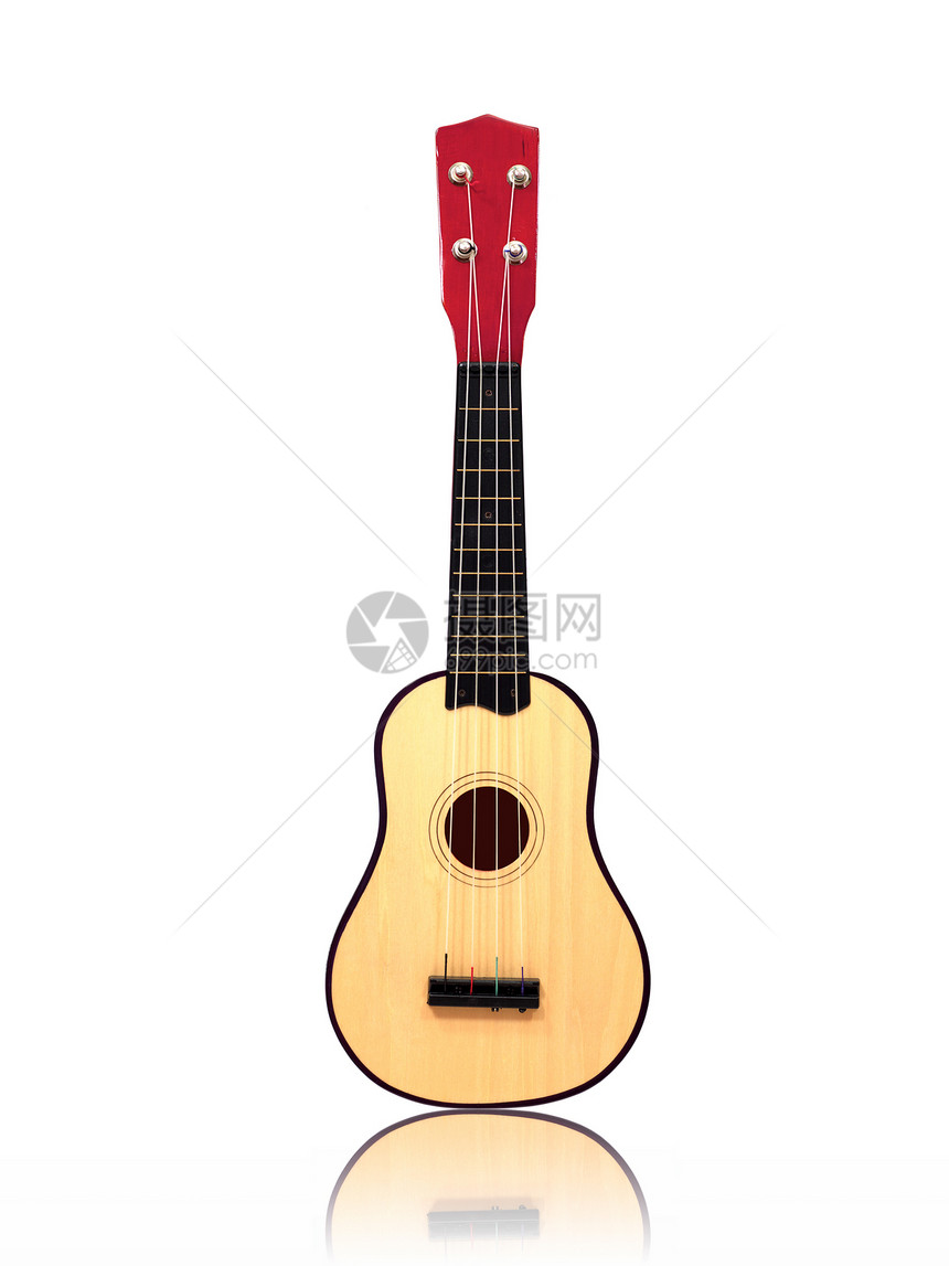 吉他语音乐会电子木头玩家闲暇红色黄色乐队脖子吉他图片