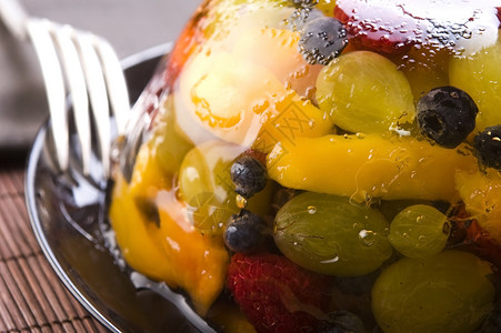 贝里尔夏季贝里杰利泰瑞甜点陶罐水平明胶食物覆盆子英语红色水果食谱背景
