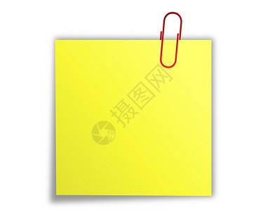 回形针底纹标签带纸张剪辑的说明文件记事本床单办公室黄色备忘录笔记纸空白商业夹子标签背景