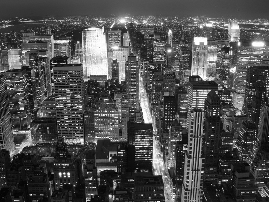 纽约市夜景天窗之夜蓝色办公室城市旅行日出商业景观建筑地标天际图片