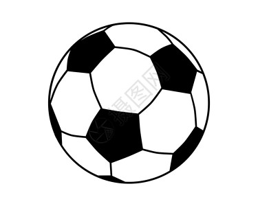 足球球六边形黑色白色插图运动背景图片