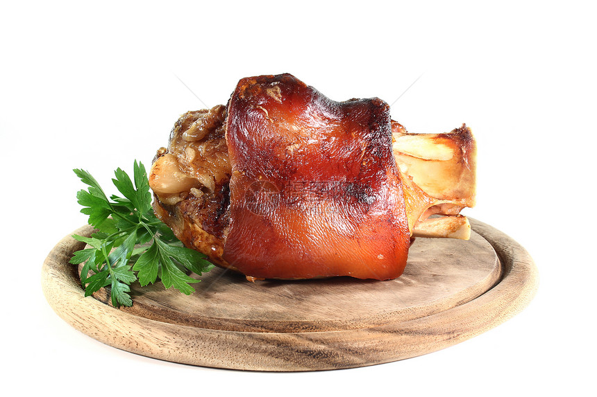 烧烤猪叉食物小腿果皮美食骨头猪肉传统盘子皮肤图片