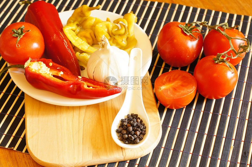 健康食品西红柿文化营养午餐美食餐巾食物蔬菜烹饪草本植物图片