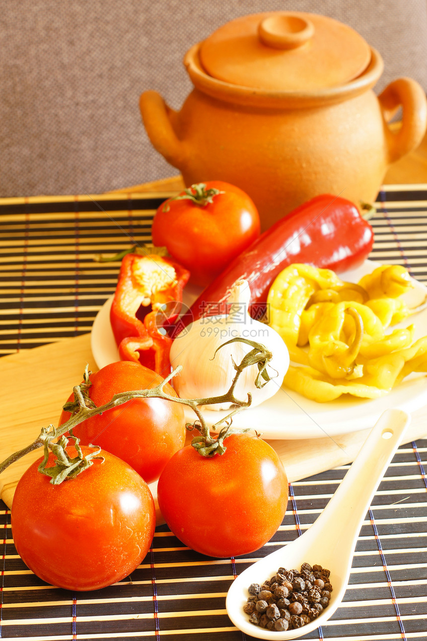 健康食品盘子美食编辑服务文化烹饪草本植物蔬菜午餐西红柿图片