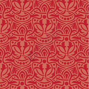 红无缝红图案丝绸墙纸装饰品花纹壁纸艺术插图花卉背景图片