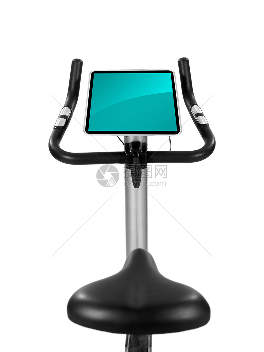 自行车运动白色肌肉有氧运动健身房踏板训练家庭教练俱乐部培训师锻炼图片