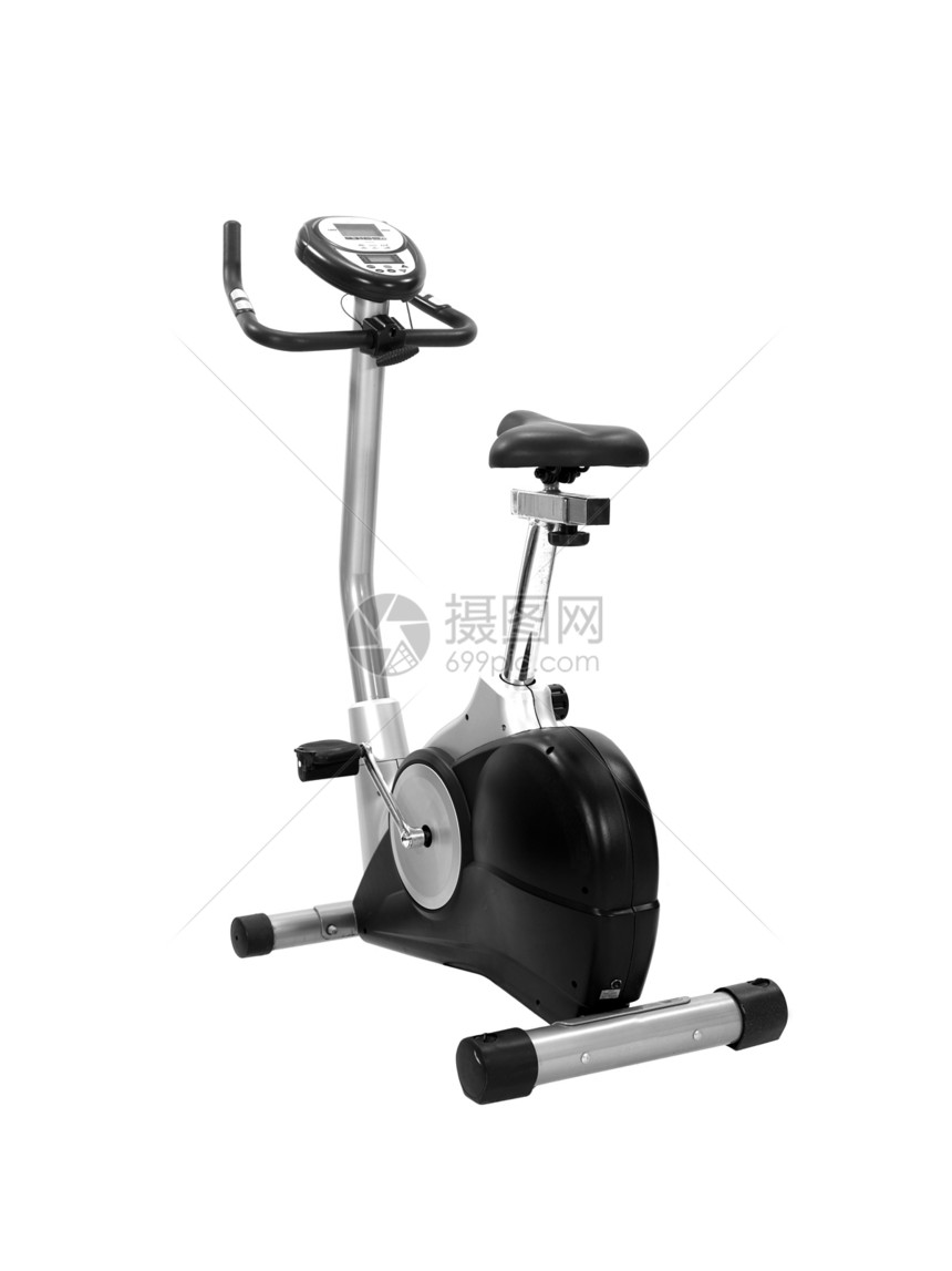 自行车运动机器俱乐部肌肉踏板白色家庭教练训练健身房培训师有氧运动图片