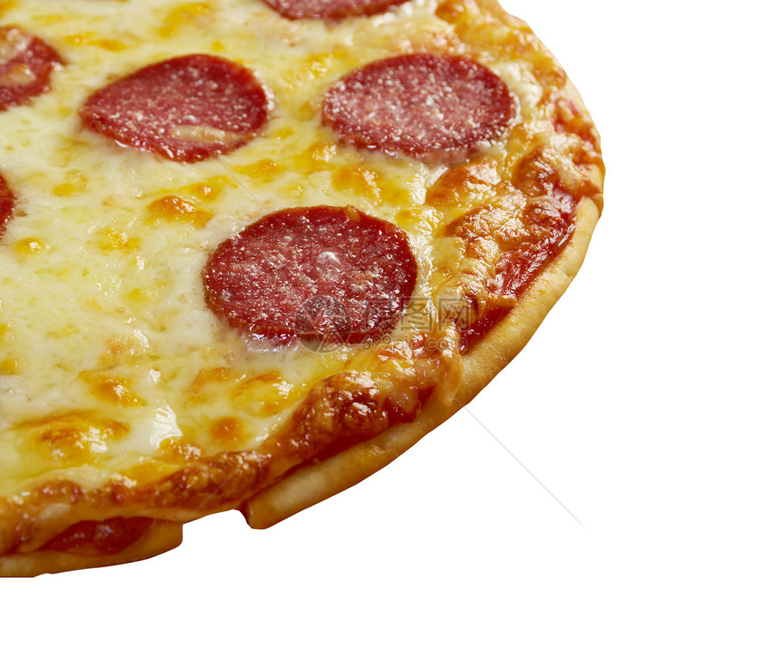 自己制造的披萨披萨辣椒圆圈午餐食物圆形营养小吃脆皮图片