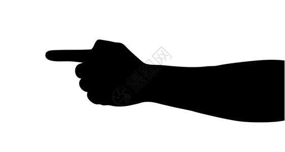 矢量手势剪贴戒指数数帮助手臂白色黑色背景图片