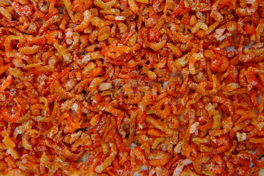 干虾食品质料宏观小路剪裁磷虾海鲜橙子营养贝类眼睛食物图片