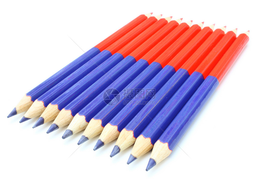 彩色铅笔蜡笔调色板蓝色白色光谱粉色木头橙子彩虹紫色图片