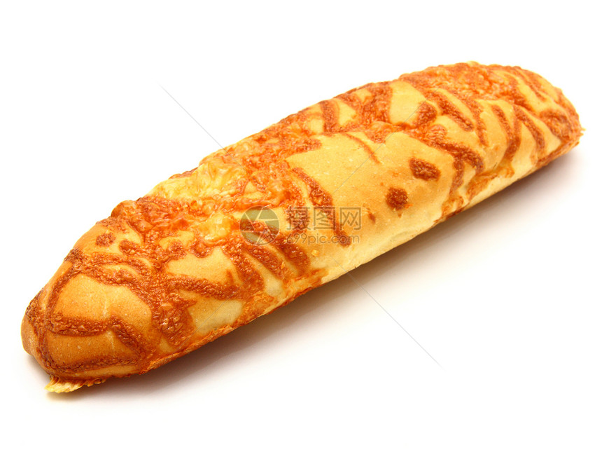 面包的长长面包被奶酪烤焦了食物小麦面粉白色文化酵母水平图片